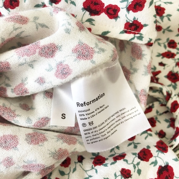 Reformation Lindsay Mini Tank Tie Floral Dress Sm. - Picture 4 of 4